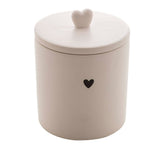 Pote Decorativo de Cerâmica Heart Coração Branco 12cm - Ela Decora